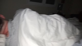 Jerking off right next to my straight friend in bed