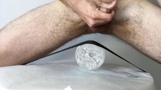 Amateur Guy First Time Fucking A Fleshlight Until Huge Cum Load