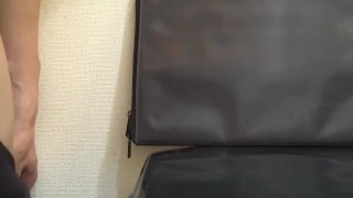 オナ禁明けのお久し射精を気持ちよく行い、射精後は不純物の多い濃厚精液をいじる変態君。