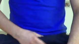 hot guy wanking and cumming on the shoes