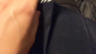 Teen Crossdresser in Tights and Knee High Socks Plays Around