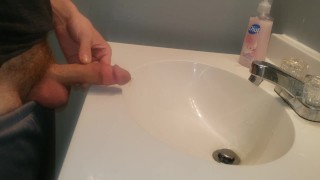 Toilet was full, so, pissed in the sink