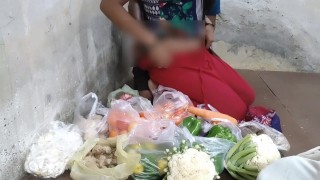 Indian girl selling vegetable sex other people