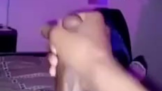Teen jerks bbc and busts a nice load