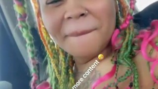 Light skin bbw plays with pretty pussy after being nutted in 