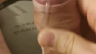 Wanking a big cock with cumshot