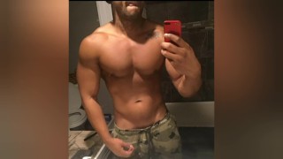 BUFF GUY FROM GYM STROKES BIG DICK TO THE TEEN PAWG IN YOGA PANTS DOING SQUATS