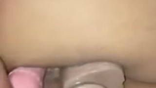 Fucking myself #dp style while my wife watches