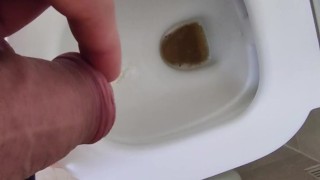Je pisse dans les toilettes