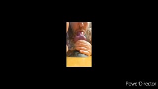 Riding Rex with ass to mouth deep throat