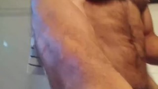 Hot Ripped Bodybuilder Smoking and Jerking Off