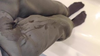 Pissing My New Sweat Pants