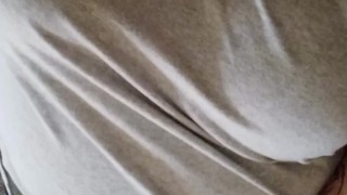 Listening to Wendy's wet pussy pleasing herself under her pants