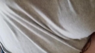 Listening to Wendy's wet pussy pleasing herself under her pants