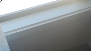 Stroking my dick while the highway watches