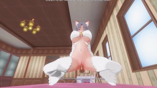 3D HENTAI POV Yumi rides cock to get her pussy creampied