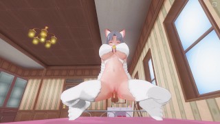 3D HENTAI POV Yumi rides cock to get her pussy creampied