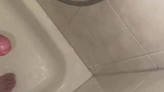 masturbation in the bathroom in the shower