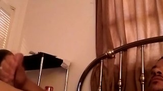 Self facial (massive cum shot to the face and in the mouth) military man stripping part 4