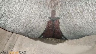 MILF Pissing in her yoga pants