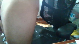 Tattoo latin thug exploding on himself (loud moaning)