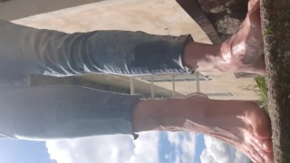 Compilation of Wetting my Jeans and pouring out from my High Heels and Pants