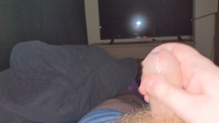 Squirting out a big load of cum