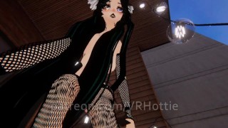 Stomping on Dick Outdoor Patio Goth Emo Cat Girl Fishnets Foot Worship Face Sitting POV Lap Dance