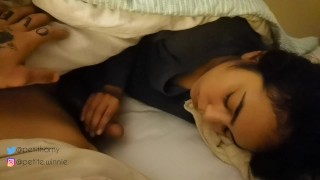 BEAUTIFUL WOMAN 420 SMOKING AND TOUCHING WHILE UNDRESSING - TAKES SEMEN FROM HER ROOMIE