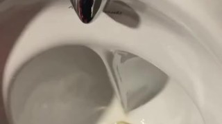 Wanking in busy public station with cumshots 