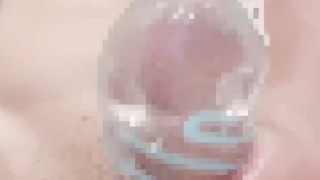 カチカチになりすぎてオナホが破損！！彼女に見られながらのオナニー大量射精【日本人HENTAI男性個人撮影1】