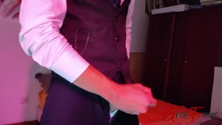 Masturbating