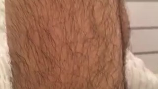 Hairy mans legs