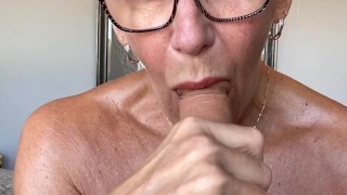 Rubbing Oiled Titties & Dildo Sucking