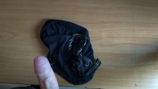 Jerking my Veiny cock and cumming on underwear