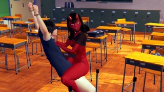 Succubus Meru Fucked A Tied Up Guy