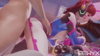 Dva fucked against the MEKA from Overwatch 3D NSFW Porn