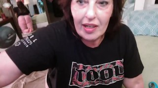V 627 The next sexy deposit of female cum on the gamblers favorite shirt from the chick with fab tit