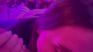 Beautiful blonde teen babe blow big dick and swallows huge load