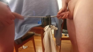 BF First Time Sounding, Double Cumshot at end of video