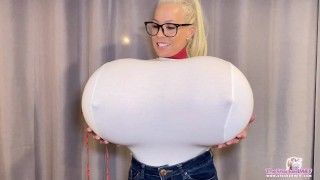 Measuring my huge breast expansion! PREVIEW