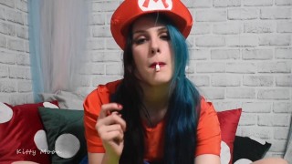 Smoking and Cuming Hot Mario - Cosplay Smoke Fetish Masturbation PornHub Exclusive Preview
