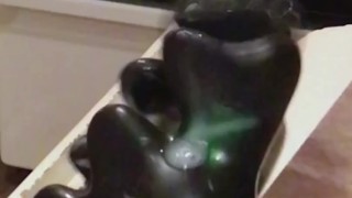 Cum Twice with Monster Vibrator 