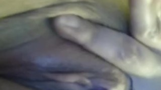 Pawg plays with herself in bathroom