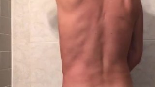 Super skinned high and tight shower jack off