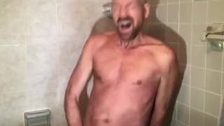 Bathtub Dildo Fucking and horny with my skinned H&T