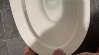 Chubby married Asian daddy pisses in the bathroom