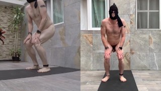 PitFanOne-Terrace Yoga with cum swallowing close up