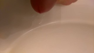 Cumming on sink