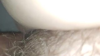 Close up POV hairy bbw wife cheating with lover
